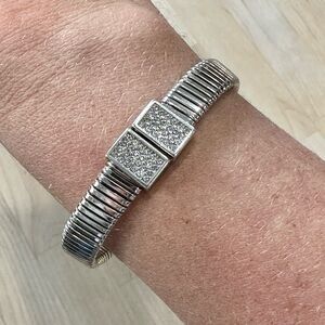 Brighton Meridian Silver Bracelet with Slide Magnet Closure NWT